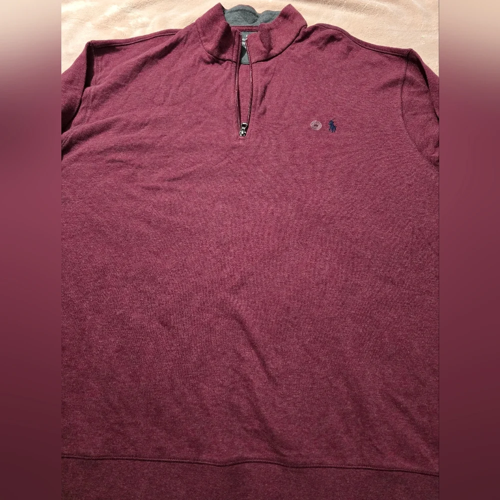 NWT Polo Ralph Lauren Luxury Jersey B&T Quarter Zip Pull Over - Size 2XB